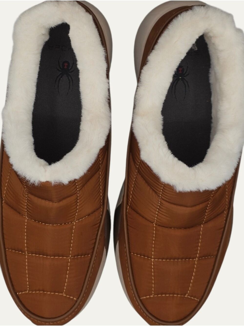 Spyder Waterproof Faux Fur Slip On Shoes Roasted Pecan Size 9M NWOB - Picture 2 of 7